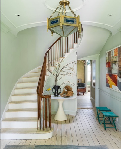  Modern Family Home Entry and Hall. Circa 1796 Adam House by Frank Roop Design Interiors.