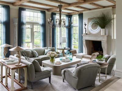 English Country Beach House Living Room. Sagaponack by Josh Greene Design.
