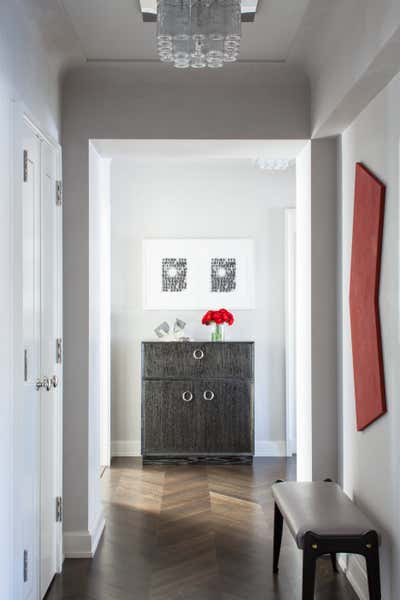  Transitional Apartment Entry and Hall. West Village by Josh Greene Design.