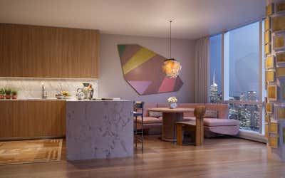 Contemporary Apartment Kitchen. Fifteen Hudson Yards by Kelly Behun | STUDIO.