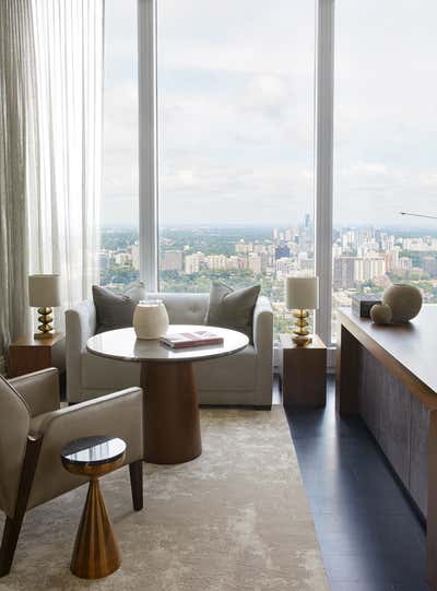 Transitional Hotel Office and Study. Four Seasons Toronto by Julie Charbonneau Design.