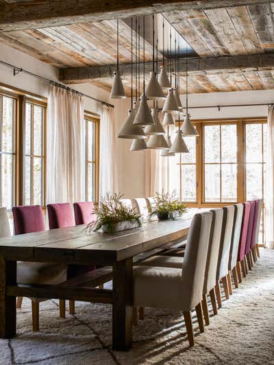  Rustic Vacation Home Dining Room. Ski Chalet by Kylee Shintaffer Design.