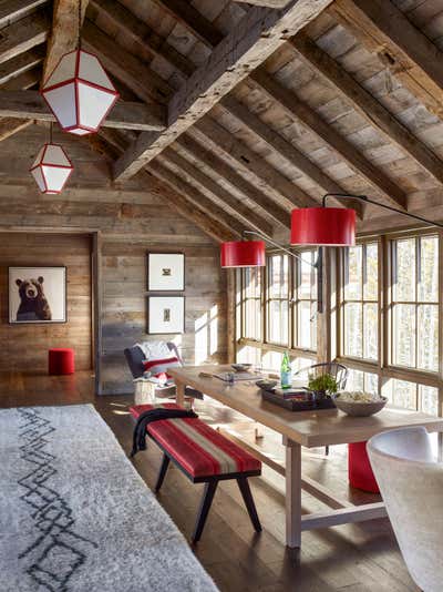  Eclectic Rustic Vacation Home Entry and Hall. Ski Chalet by Kylee Shintaffer Design.