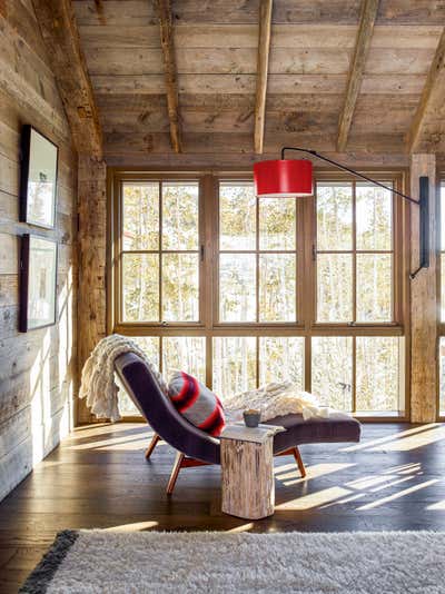 Eclectic Vacation Home Entry and Hall. Ski Chalet by Kylee Shintaffer Design.