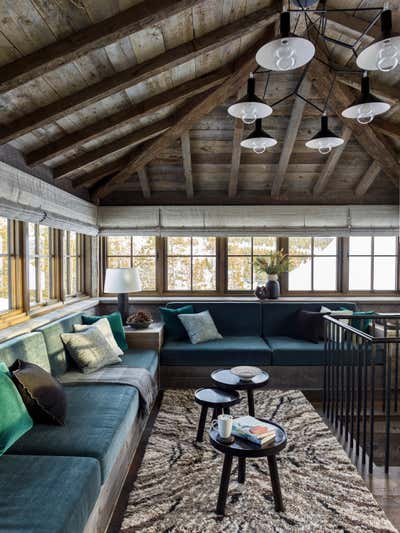  Eclectic Rustic Vacation Home Office and Study. Ski Chalet by Kylee Shintaffer Design.