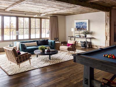  Eclectic Rustic Vacation Home Bar and Game Room. Ski Chalet by Kylee Shintaffer Design.