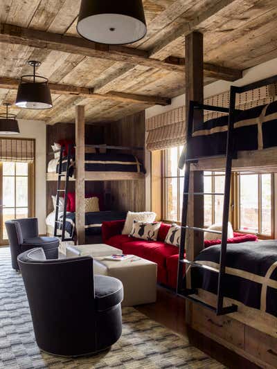  Eclectic Vacation Home Children's Room. Ski Chalet by Kylee Shintaffer Design.