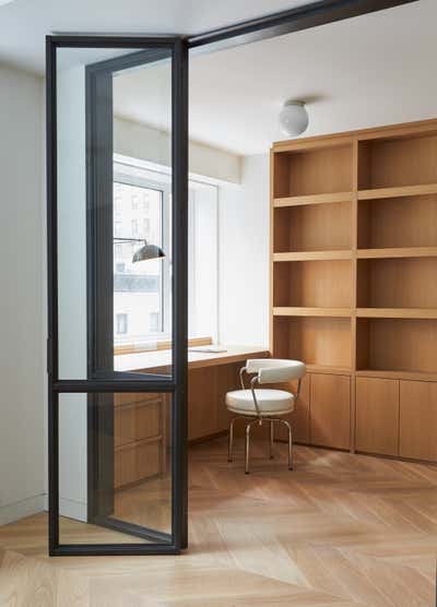  Mid-Century Modern Apartment Office and Study. East 72nd Street Residence by Frederick Tang Architecture.