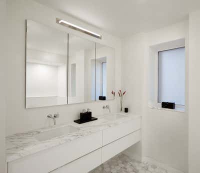  Modern Apartment Bathroom. East 72nd Street Residence by Frederick Tang Architecture.
