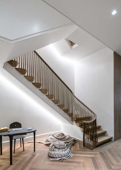  Modern Family Home Entry and Hall. Upper East Side Townhouse by MKCA // Michael K Chen Architecture.