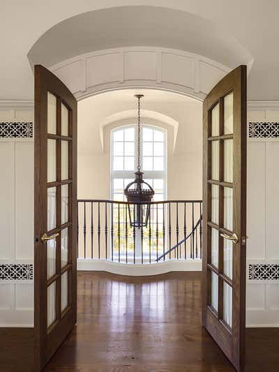  English Country Family Home Entry and Hall. North Shore Residence by Frank Ponterio Interior Design.