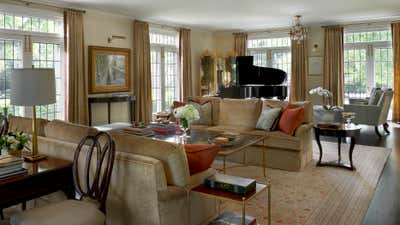  Country Family Home Living Room. Historic Residence by Frank Ponterio Interior Design.