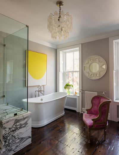  Eclectic Family Home Bathroom. Boerum Hill Brownstone by Lauren Stern Design.
