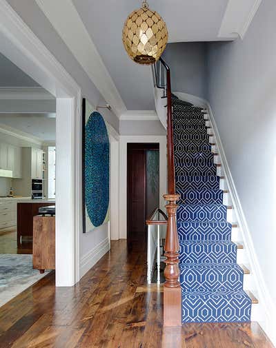  Mid-Century Modern Family Home Entry and Hall. Brooklyn Heights Greek Revival, No. 3 by The Brooklyn Studio.
