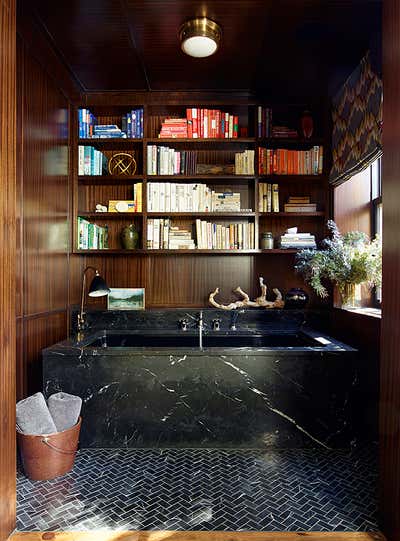  Mid-Century Modern Family Home Bathroom. Brooklyn Heights Greek Revival, No. 3 by The Brooklyn Studio.