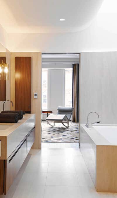  Mid-Century Modern Apartment Bedroom. Metropolitan Family Contemporary Decor by InSpace NY Design.