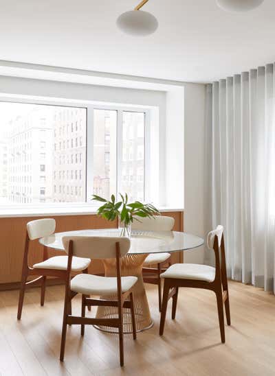  Mid-Century Modern Apartment Dining Room. East 72nd Street Residence by Frederick Tang Architecture.