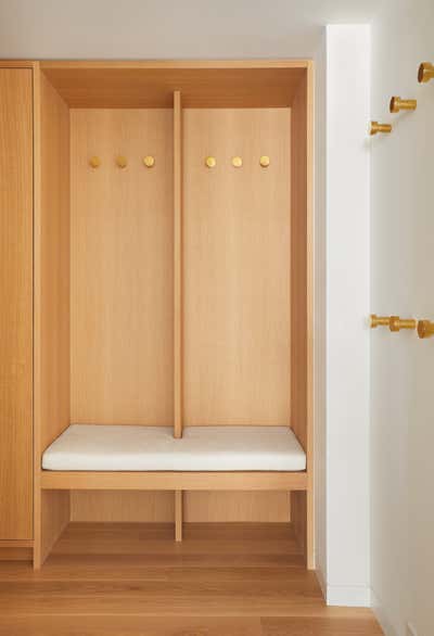 Modern Storage Room and Closet. East 72nd Street Residence by Frederick Tang Architecture.