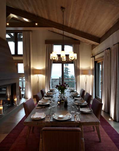  Contemporary Vacation Home Dining Room. Courchevel by Todhunter Earle Interiors.