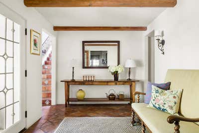  Transitional Family Home Entry and Hall. Landmarked Santa Monica Monterey Colonial by Christine Markatos Design.
