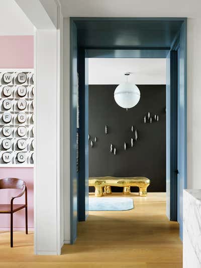 Bachelor Pad Entry and Hall. San Francisco Townhouse by Jamie Bush + Co..