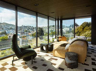 Contemporary Bachelor Pad Living Room. San Francisco Townhouse by Jamie Bush + Co..