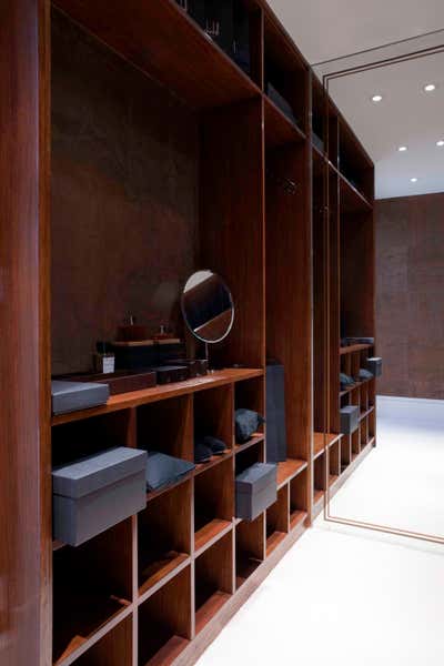  Contemporary Mid-Century Modern Family Home Storage Room and Closet. London Town House by Siobhan Loates Design LTD.