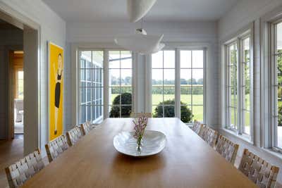 Eclectic Family Home Dining Room. Bridgehampton Estate by Frampton Co.