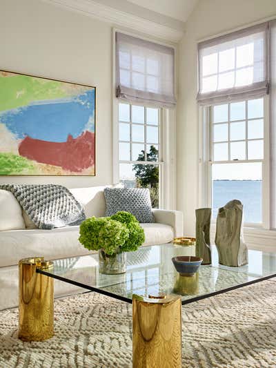  Modern Beach House Living Room. Waterfront Estate  by Frampton Co.