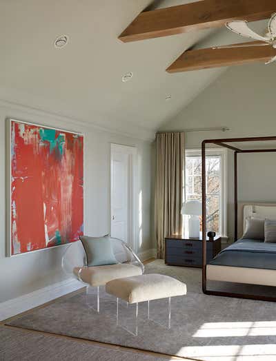  Eclectic Beach House Bedroom. Waterfront Estate  by Frampton Co.