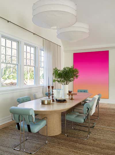  Eclectic Modern Beach House Dining Room. Waterfront Estate  by Frampton Co.
