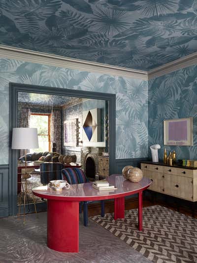  Eclectic Modern Mixed Use Office and Study. Brooklyn Heights Designer Showhouse  by Frampton Co.