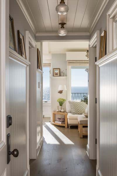 Coastal Vacation Home Entry and Hall. Manhattan Beach Family Home  by Jeff Andrews - Design.