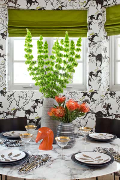  Maximalist Family Home Dining Room. Tarzana Family Home  by Jeff Andrews - Design.
