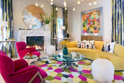  Maximalist Family Home Living Room. Tarzana Family Home  by Jeff Andrews - Design.