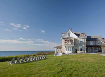  Coastal Beach House Patio and Deck. Narragansett Beach House by Martyn Lawrence Bullard Design.