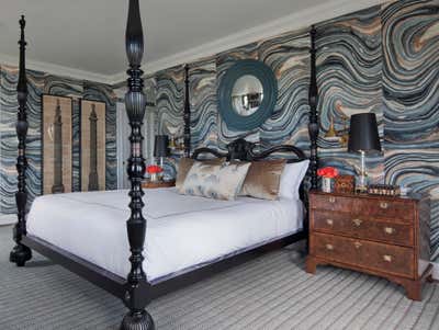  Coastal Eclectic Beach House Bedroom. Narragansett Beach House by Martyn Lawrence Bullard Design.