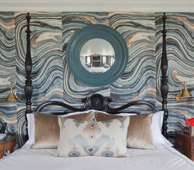  Eclectic Beach House Bedroom. Narragansett Beach House by Martyn Lawrence Bullard Design.