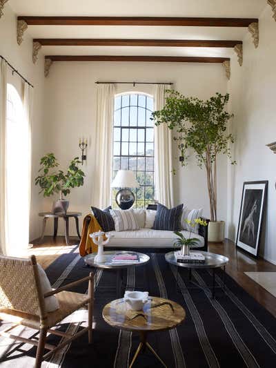  Mediterranean Family Home Living Room. Historic Hollywood Villa by Martyn Lawrence Bullard Design.