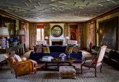  Traditional Family Home Living Room. Connecticut Traditional by Martyn Lawrence Bullard Design.