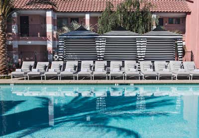 Moroccan Hotel Patio and Deck. Sands Hotel & Spa by Martyn Lawrence Bullard Design.