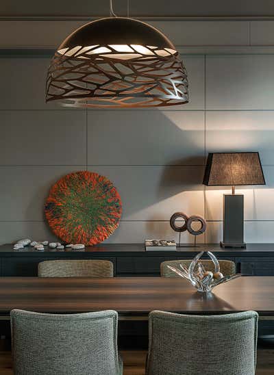 Contemporary Family Home Dining Room. Trait d'Union by Pelizzari Studio.
