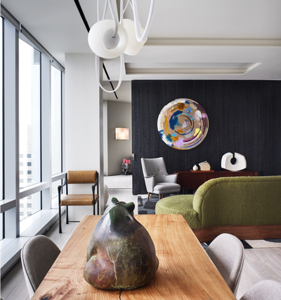 Modern Bachelor Pad Living Room. The East Cut by AubreyMaxwell.