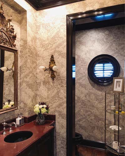  Traditional Family Home Bathroom. Southampton, Houston by Audrey White Interiors.
