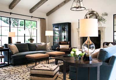  Mediterranean Family Home Living Room. Mulholland Residence by Chris Barrett Design.