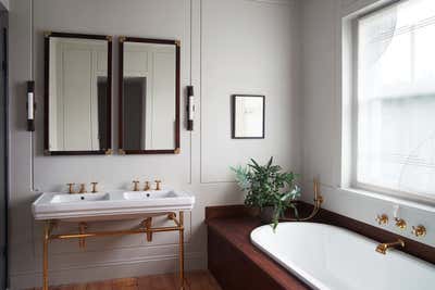  Mid-Century Modern Family Home Bathroom. NorthLondon Villa by Rachel Chudley.