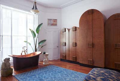  Art Deco Family Home Bathroom. Historic Bloomsbury House by Rachel Chudley.