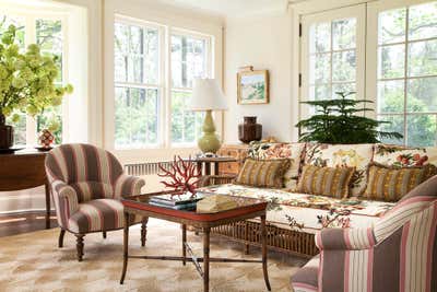 Traditional Country House Open Plan. Connecticut Federal  by Charlotte Barnes Interior Design & Decoration.