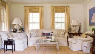  Eclectic Country House Living Room. Country Colonial by Charlotte Barnes Interior Design & Decoration.