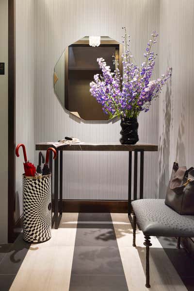  Modern Apartment Entry and Hall. Upper East Side by Bella Mancini Design.